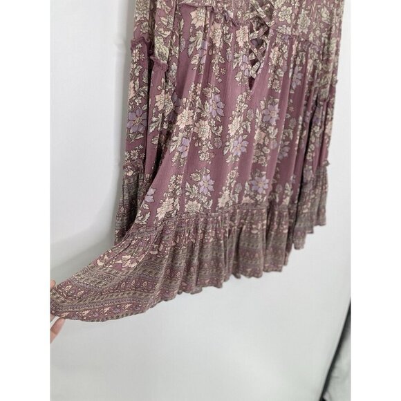 American Eagle Floral Mixed Print Boho Peasant Flowy Blouse Sz S Hippie, Relaxed - Picture 5 of 12